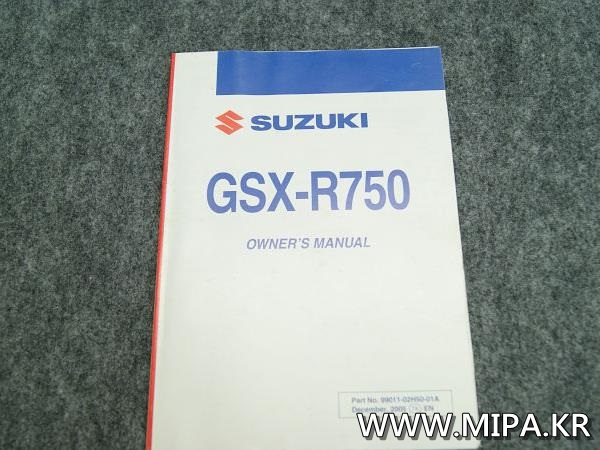 스즈키 SUZUKI GSX-R750 오너 메뉴얼   336ＢID:Ae060100001