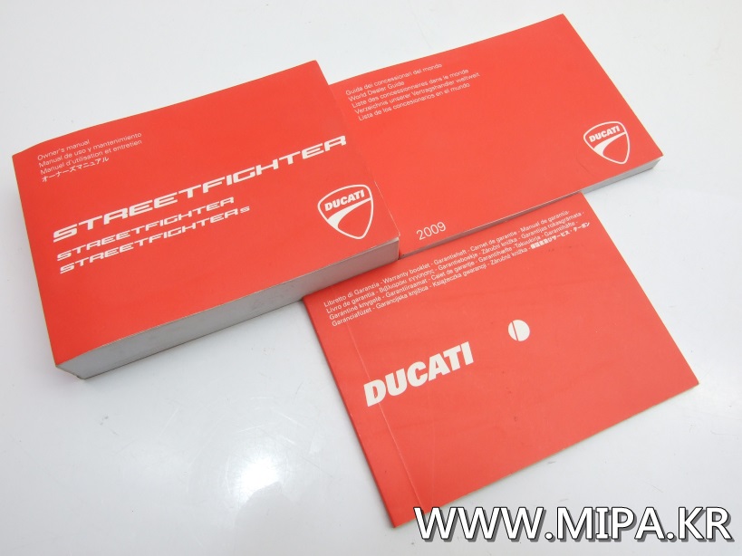 듀카티 DUCATI 스트리트파이터 오너 메뉴얼  18BID:Af030710900