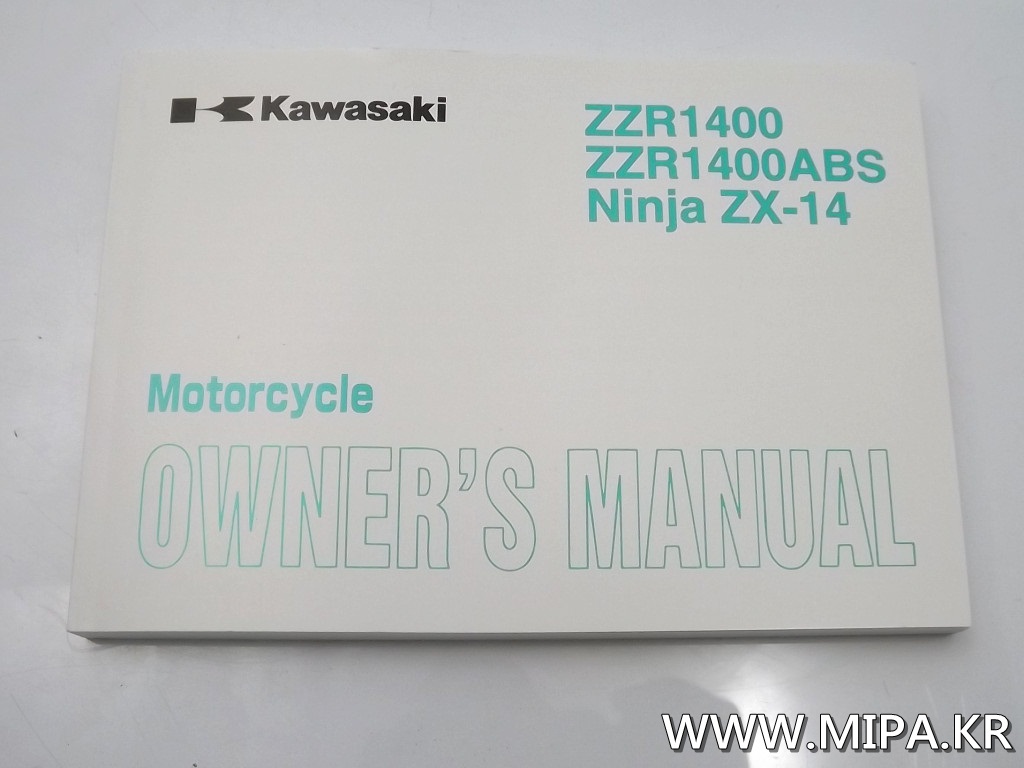 카와사키 KAWASAKI ZZR1400 ZX14 C9 D9 메뉴얼  영어판 A174F0830